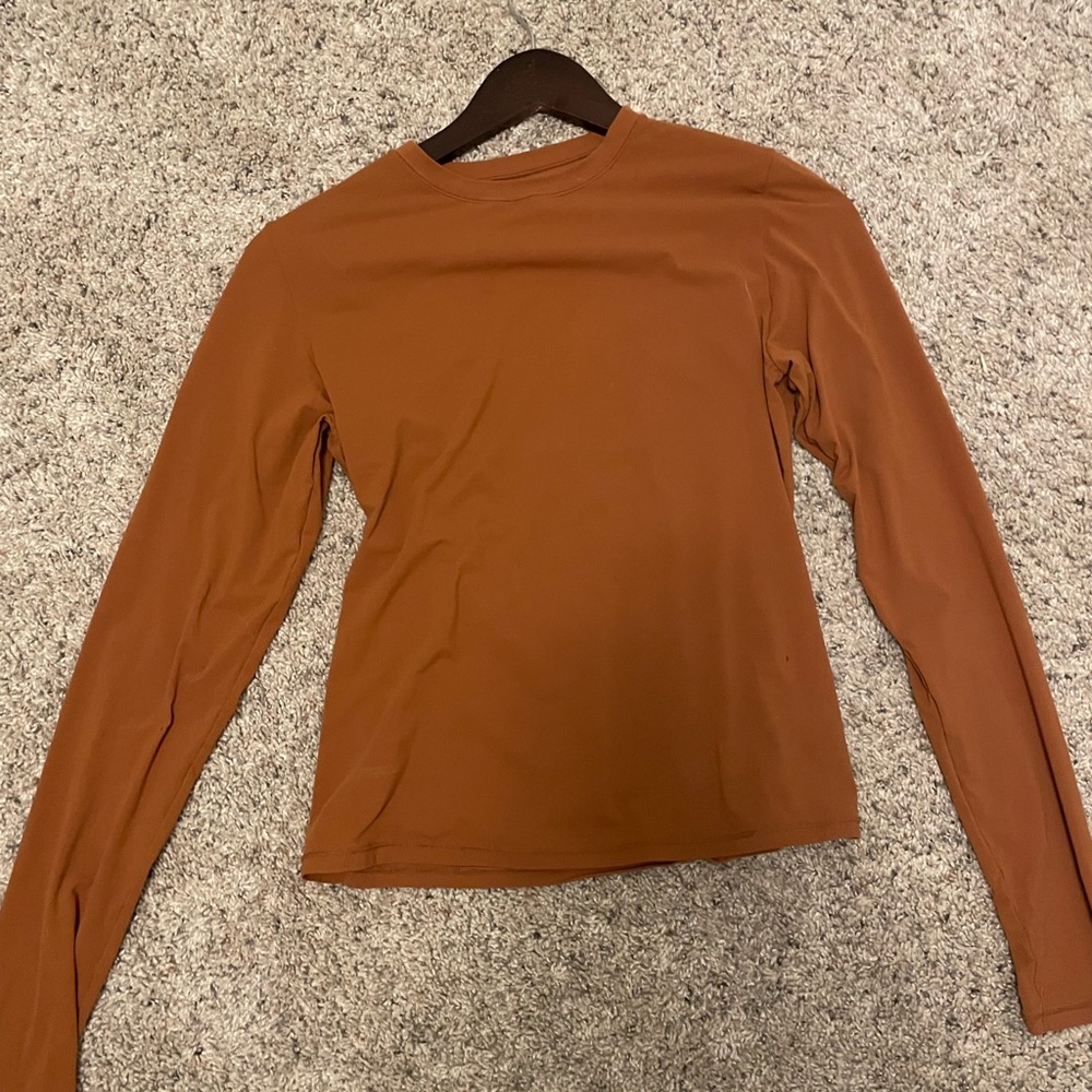 Skims Fits Everybody Long Sleeve Tshirt - Bronze - Size M